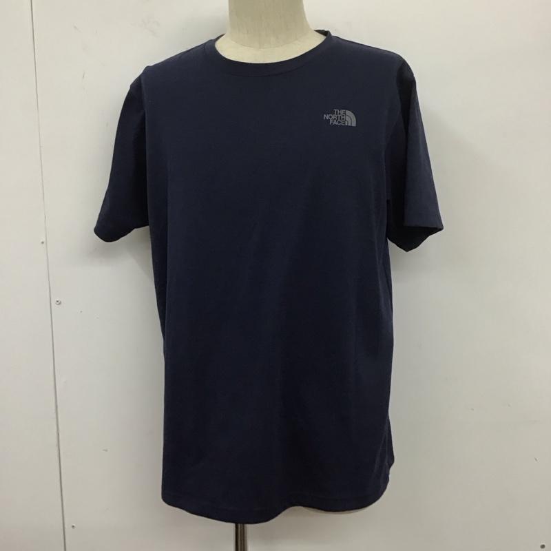 ザノースフェイス THE NORTH FACE Tシャツ 半袖 nt31850 トレッキング半袖Tシャツ プリントTシャツ XL ロゴ、文字 紺 / ネイビー /  メンズ USED 古着 中古 10127422