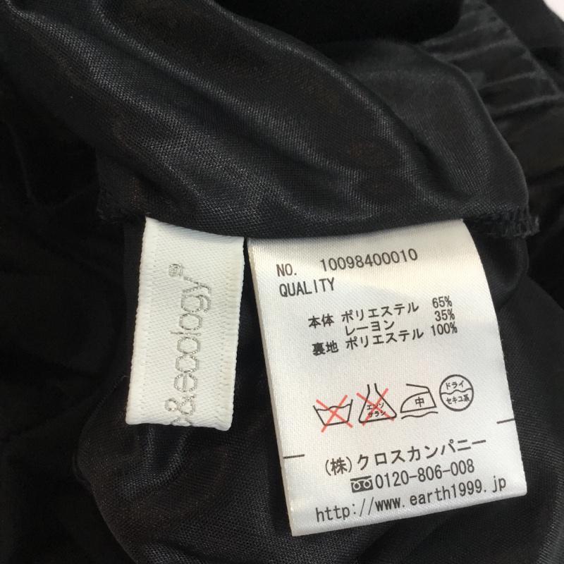 アースミュージックアンドエコロジー earth music&ecology スカート ミニスカート プリーツ 無地 黒 / ブラック /  レディース USED 古着 中古 10047352