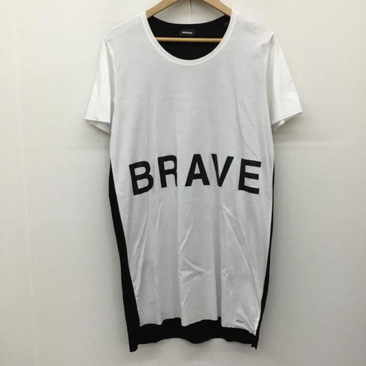 ディーゼル DIESEL Tシャツ 半袖 S プリント X ロゴ、文字 白 / ホワイト / X 青 / ブルー /  レディース USED 古着 中古 10141842