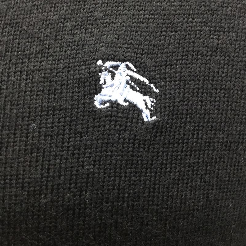 バーバリーブラックレーベル BURBERRY BLACK LABEL ニット、セーター 長袖 2 無地 黒 / ブラック /  メンズ USED 古着 中古 10121814
