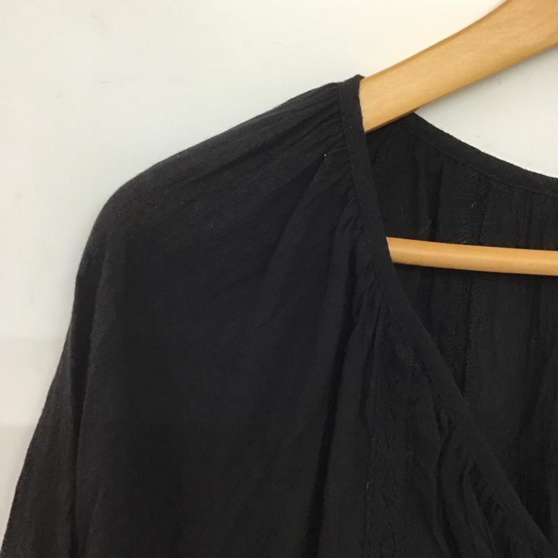 アングリッド Ungrid ワンピース ロングスカート 長袖ロングワンピース フロントボタン シャツワンピース FREE 花柄 黒 / ブラック /  レディース USED 古着 中古 10147096