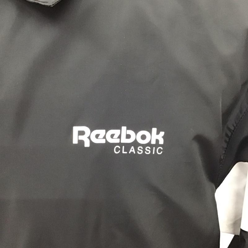 リーボック Reebok ジャケット、上着 ジャケット、ブレザー du5048 コーチジャケットリーボッククラシックナイロンジャケット アウター L ロゴ、文字 黒 / ブラック / X 白 / ホワイト /  メンズ USED 古着 中古 10123869