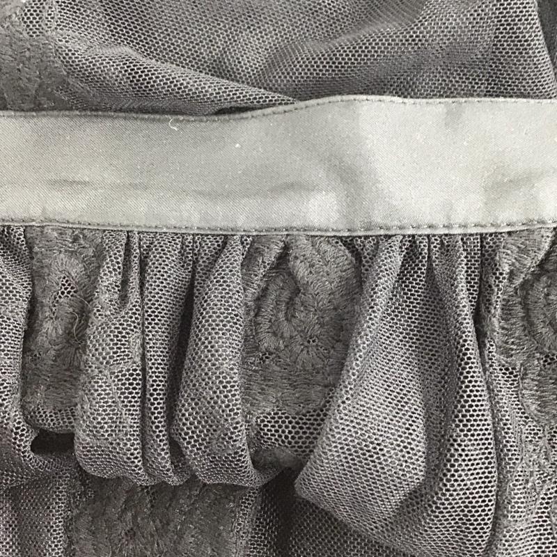 ローリーズファーム LOWRYS FARM スカート ロングスカート ロングスカート フレアスカート カジュアルスカート シースルー FREE 刺繍 黒 / ブラック /  レディース USED 古着 中古 10142684