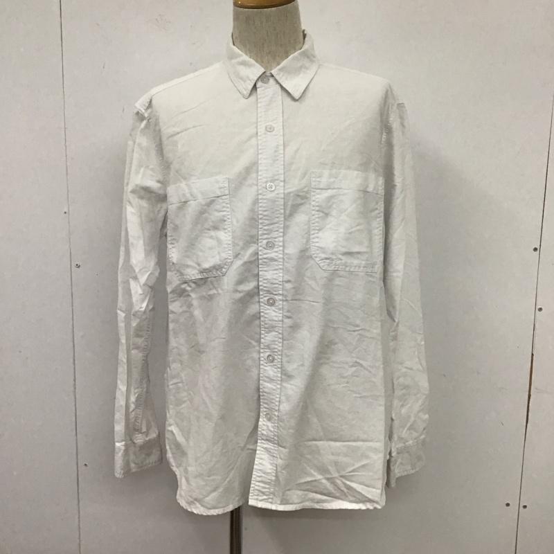 ナイジェルケーボン Nigel Cabourn シャツ、ブラウス 長袖 8039-13-10000 OX SHIRT ワークシャツ 48 無地 白 / ホワイト /  メンズ USED 古着 中古 10106747