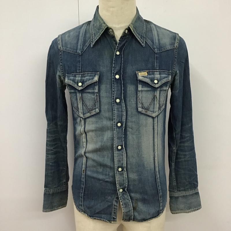 エーケーエム AKM シャツ、ブラウス 長袖 長袖デニムシャツ 長袖シャツ カジュアルシャツ カラーシャツ S 無地 インディゴ / インディゴ /  メンズ USED 古着 中古 10114414