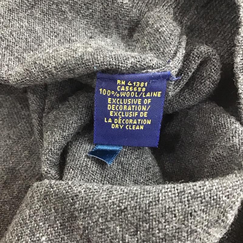 ポロラルフローレン POLO RALPH LAUREN ニット、セーター 長袖 Vネック M 無地 チャコールグレー / チャコールグレー /  メンズ USED 古着 中古 10128309