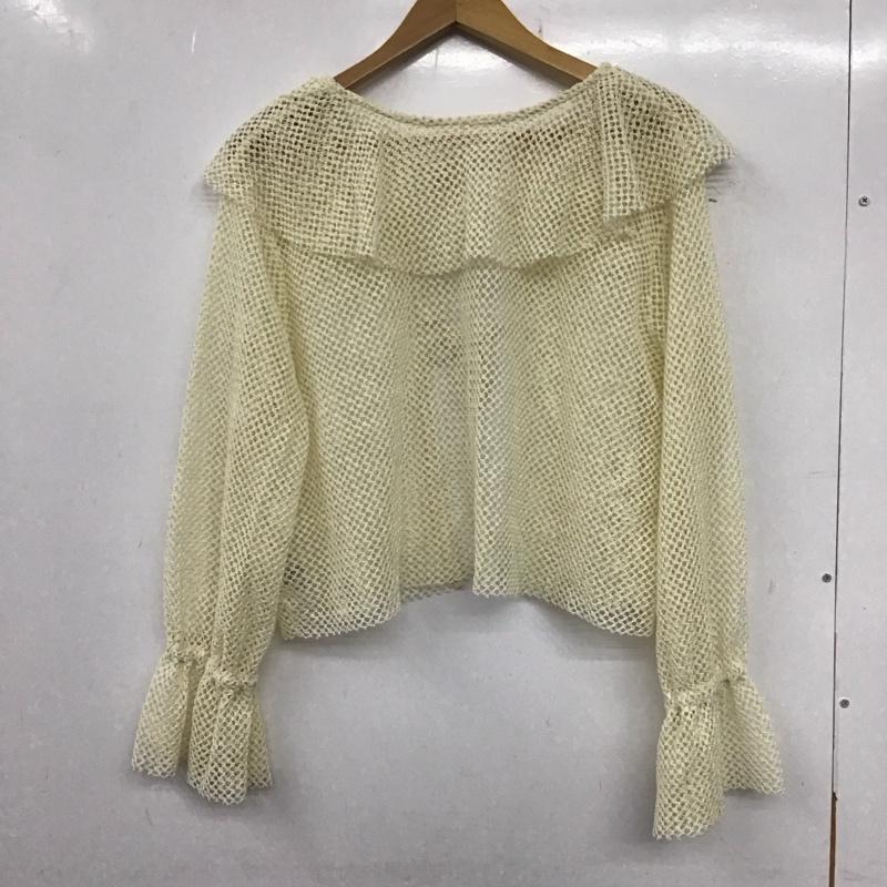 ローリーズファーム LOWRYS FARM シャツ、ブラウス 長袖 lf624011cf メッシュリボンブラウス カーディガン FREE 無地 白 / ホワイト /  レディース USED 古着 中古 10137648