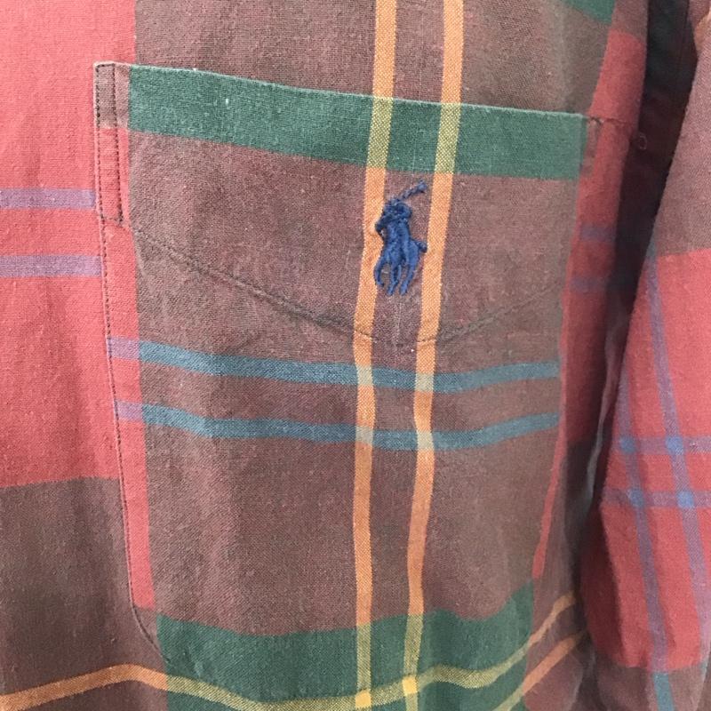 ラルフローレン RALPHLAUREN シャツ、ブラウス 長袖 長袖シャツ カラーシャツ ポケットシャツ 長袖カットソー チェックシャツ ボタンダウンシャツ L チェック マルチカラー / マルチカラー /  メンズ USED 古着 中古 10107012