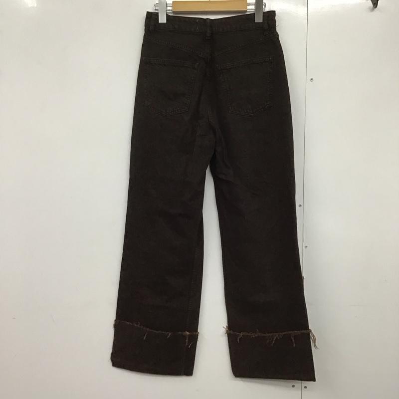 ザラ ZARA パンツ デニム、ジーンズ 36 無地 茶 / ブラウン /  レディース USED 古着 中古 10143740