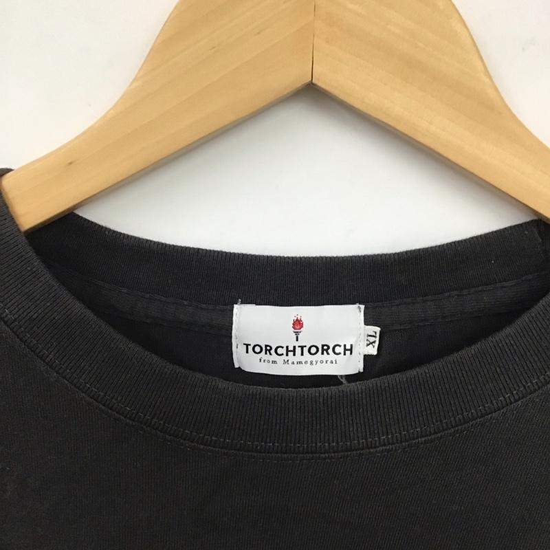 トーチトーチ TORCH TORCH Tシャツ 半袖 半袖カットソー プリントTシャツ クルーネックカットソー エイリアン XL プリント 黒 / ブラック /  メンズ USED 古着 中古 10134671
