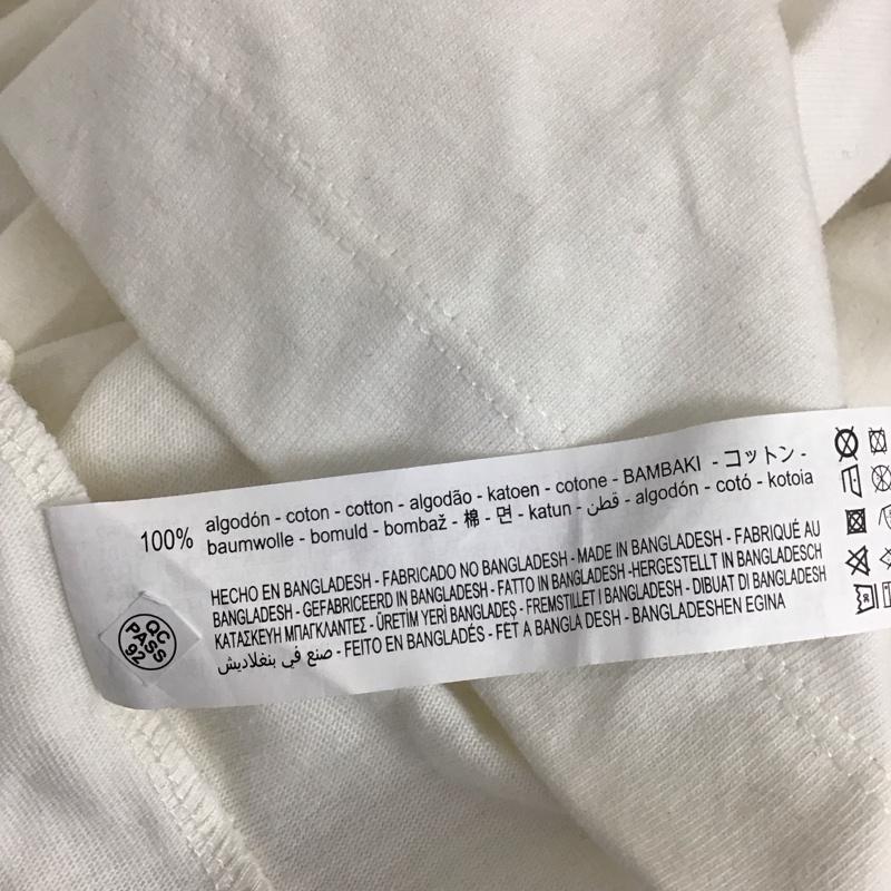 ザラ ZARA カットソー 長袖 長袖カットソー クルーネックカットソー ロングスリーブカットソー プリントTシャツ L 無地 白 / ホワイト /  メンズ USED 古着 中古 10114199