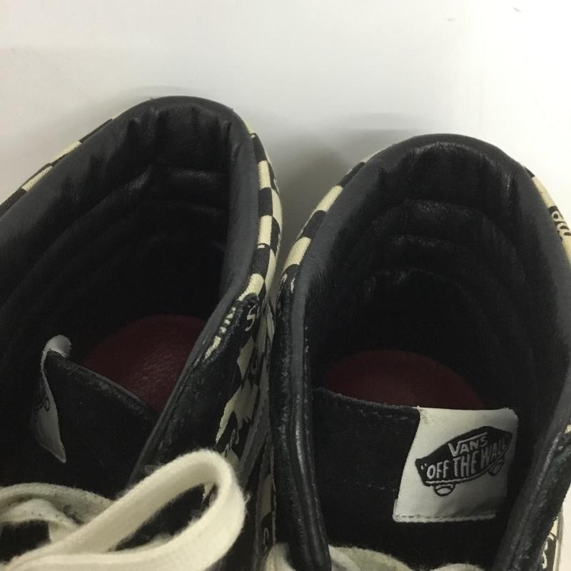 バンズ VANS スニーカー スニーカー 721454 ハイカット Sk8-Hi Supreme 16AW Checker Logo 27cm 27.0cm ロゴ、文字 黒 / ブラック / X 白 / ホワイト /  メンズ USED 古着 中古 10150973