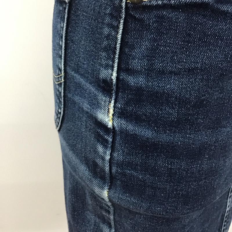 リー Lee スカート ひざ丈スカート LL0708 HERITAGE LASTIC HIGHペンシルスカート XS 無地 青 / ブルー /  レディース USED 古着 中古 10112989