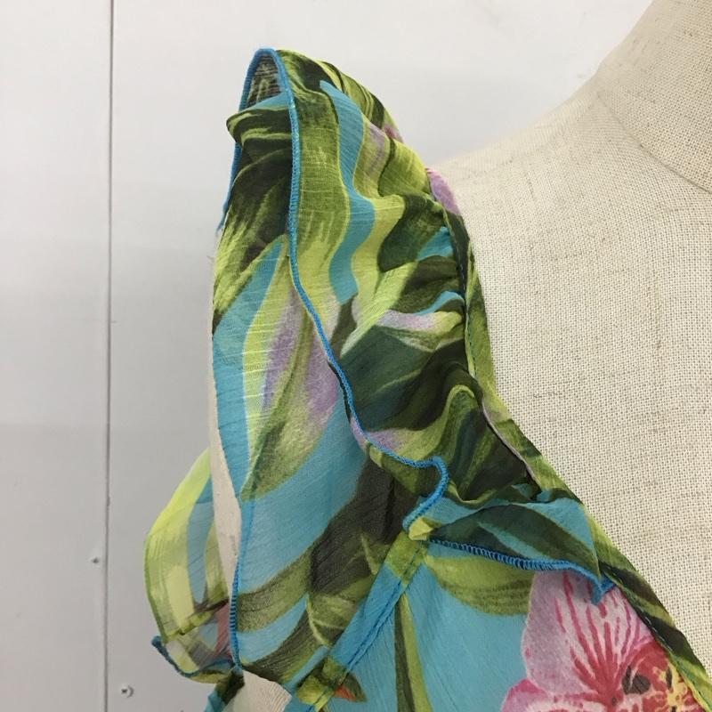 ザラベーシック ZARA BASIC ワンピース ひざ丈スカート キャミソールワンピース サイドスリット 花柄 マルチカラー / マルチカラー /  レディース USED 古着 中古 10113476