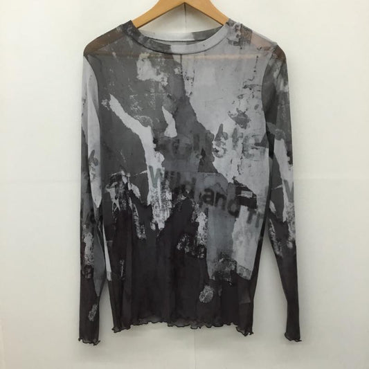 ジーナシス JEANASIS カットソー 長袖 FREE 総柄 灰 / グレー / X 茶 / ブラウン /  レディース USED 古着 中古 10137606