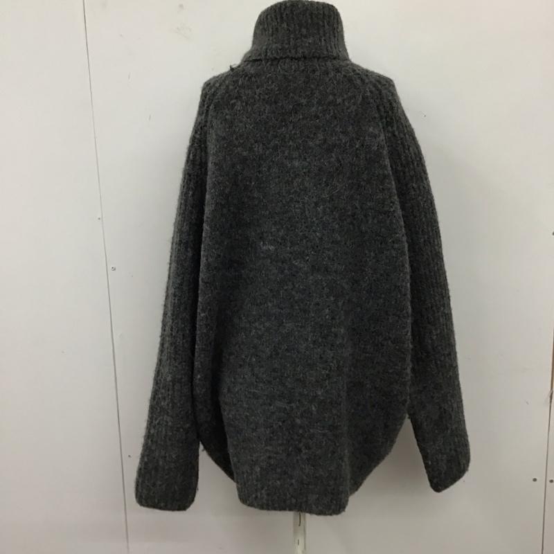 ザラ ZARA ニット、セーター 長袖 9598 165 802 タートルネック L 無地 ダークグレー / ダークグレー /  レディース USED 古着 中古 10119620