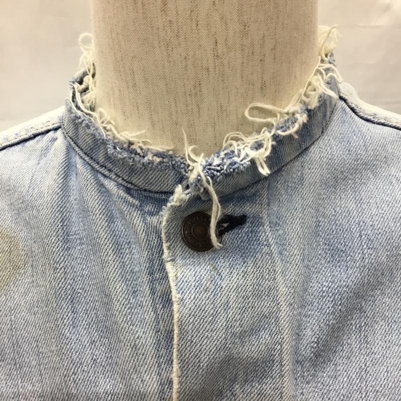 リーバイス Levi s ジャケット、上着 ジャケット、ブレザー デニムジャケット ノーカラージャケット 長袖ジャケット ブルゾン 無地 インディゴ / インディゴ /  メンズ USED 古着 中古 10114618