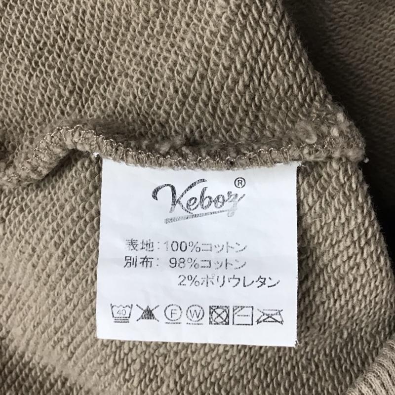 ケボズ KEBOZ トレーナー 長袖 長袖トレーナー スウェット クルーネック プルオーバー L プリント ベージュ / ベージュ /  メンズ USED 古着 中古 10131996