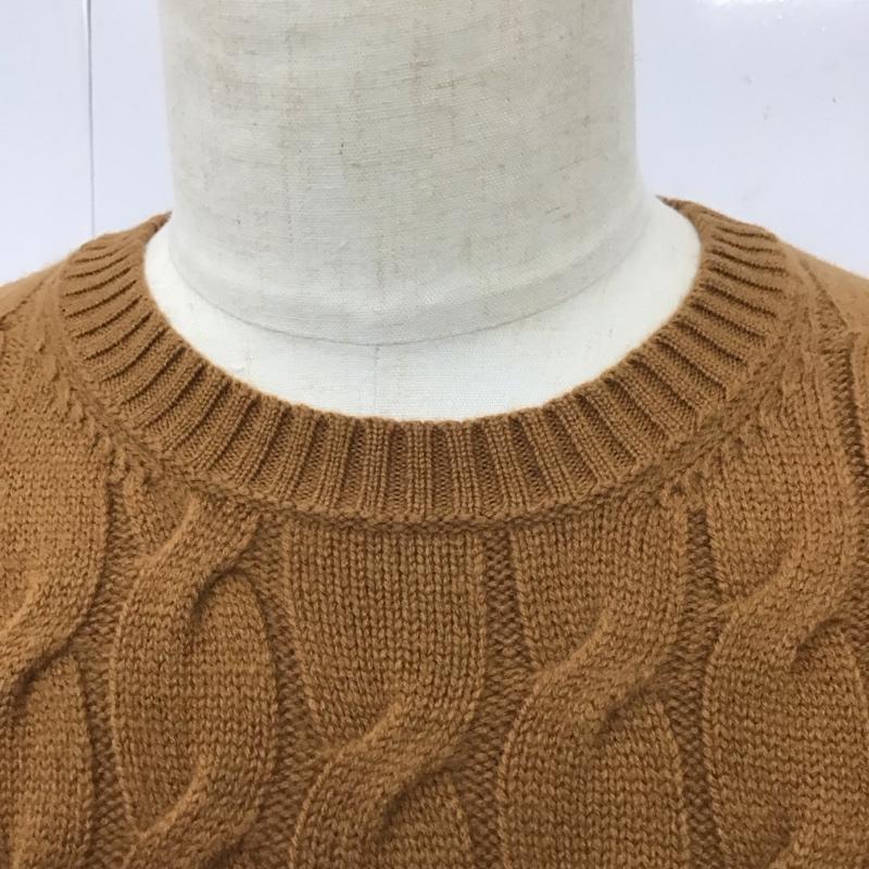 トゥモローランドトリコ TOMORROWLAND tricot ニット、セーター 長袖 63-02-15-02004 ラムウール ケーブル クルーネック タグ付き M  キャメル / キャメル /  メンズ USED 古着 中古 10118340