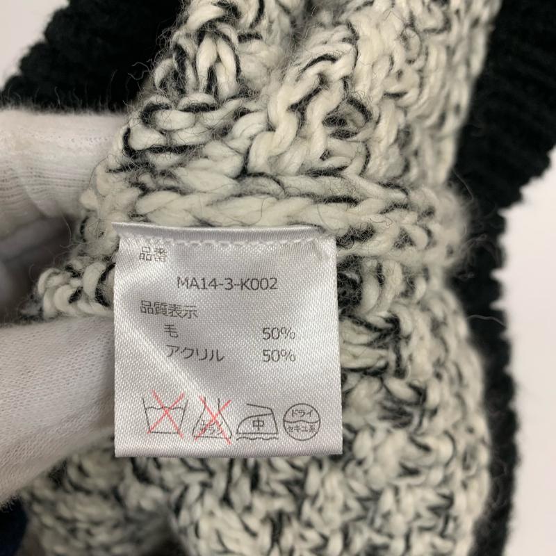 ミスターアティック Mr.attick ニット、セーター 長袖 ウール混ニットセーター M 総柄 X  白 / ホワイト / X 黒 / ブラック /  レディース USED 古着 中古 10015144