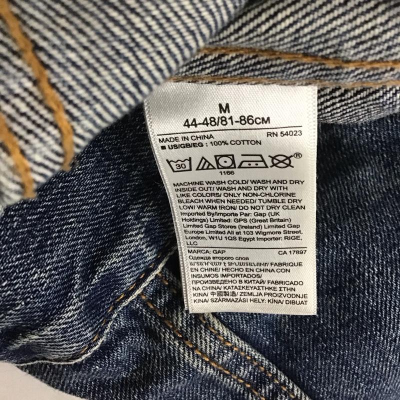 ギャップ GAP ジャケット、上着 ジャケット、ブレザー デニムジャケット Gジャン アウター カジュアルジャケット M 無地 インディゴ / インディゴ /  メンズ USED 古着 中古 10143130