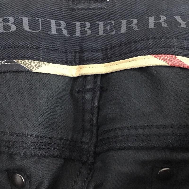 バーバリー BURBERRY パンツ デニム、ジーンズ カジュアルパンツ スリムパンツ ストレートパンツ ストレッチパンツ 44 無地 黒 / ブラック /  レディース USED 古着 中古 10122481