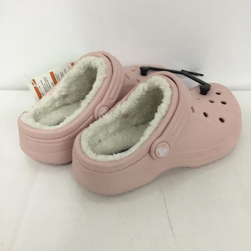 クロックス crocs シューズ シューズ 16245-952 18.5cm ralen lined clog 18.5cm 無地 桃 / ピンク /  ガールズ USED 古着 中古 10125080