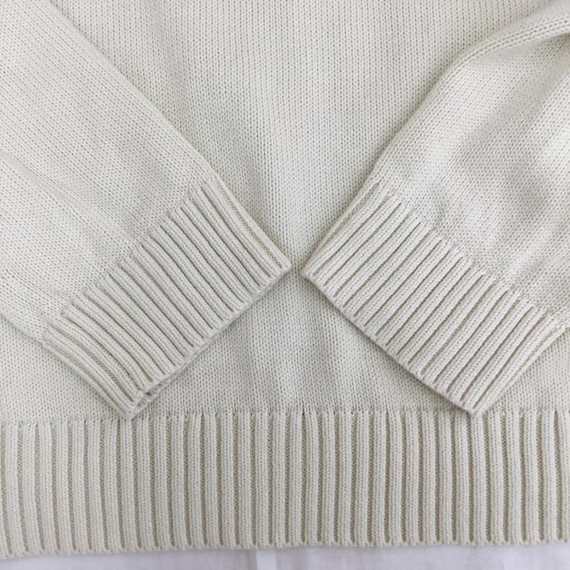 ポロラルフローレン POLO RALPH LAUREN ニット、セーター 長袖 BEAMS別注 XL ワンポイント X 刺繍 アイボリー / アイボリー /  メンズ USED 古着 中古 10142310