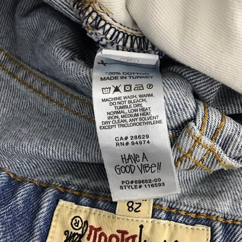 ステューシー STUSSY パンツ デニム、ジーンズ sslinkbigoljean ssリンク デニムジーンズ ワイドパンツ 28インチ プリント インディゴ / インディゴ /  メンズ USED 古着 中古 10119124