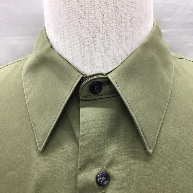 ウ゛ァンヒューゼン VANHEUSEN シャツ、ブラウス 長袖 XL 無地 カーキ / カーキ /  メンズ USED 古着 中古 10119841