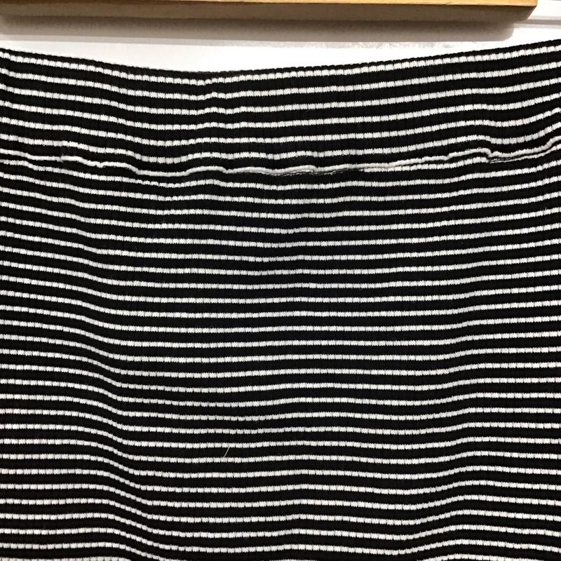 スタディオクリップ studio CLIP スカート ロングスカート ロングスカート タイトスカート ストレッチ L ボーダー柄 白 / ホワイト / X 黒 / ブラック /  レディース USED 古着 中古 10145421