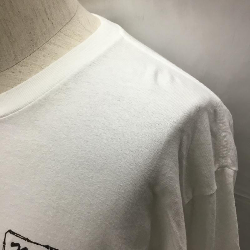 マシス MASSES カットソー 長袖 m&m コラボ 長袖カットソー プリントTシャツ L プリント 白 / ホワイト /  メンズ USED 古着 中古 10114877