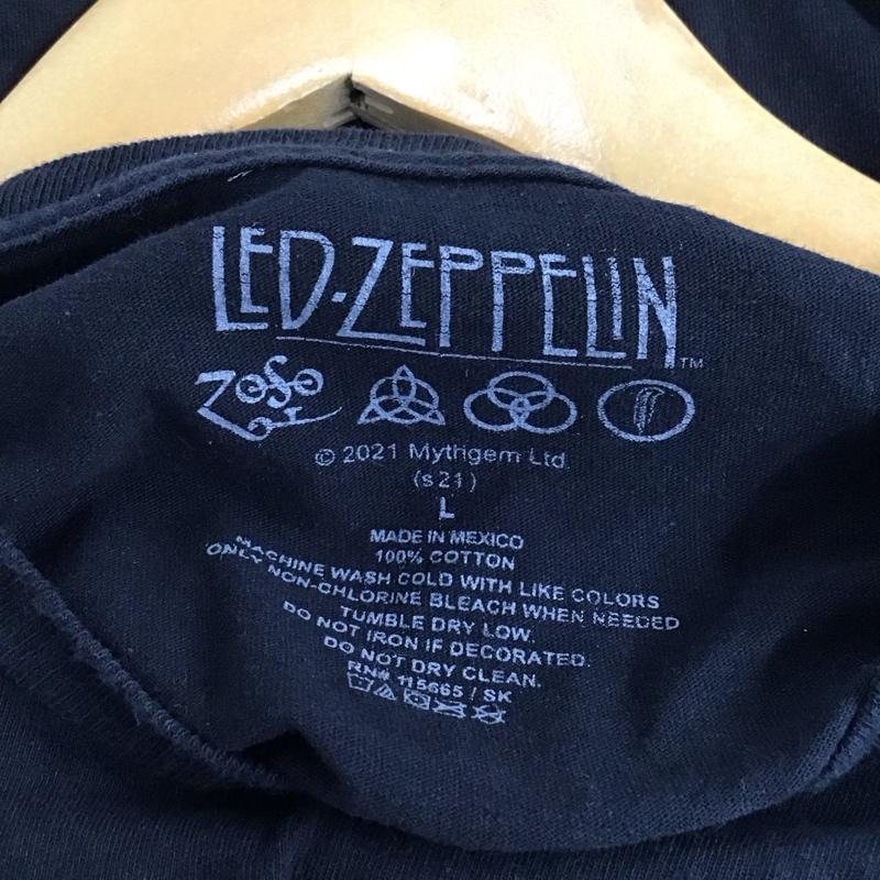 古着 USED Tシャツ 半袖 movie music LED-ZEPPELIN L ロゴ、文字 X プリント 黒 / ブラック /  メンズ USED 古着 中古 10138210
