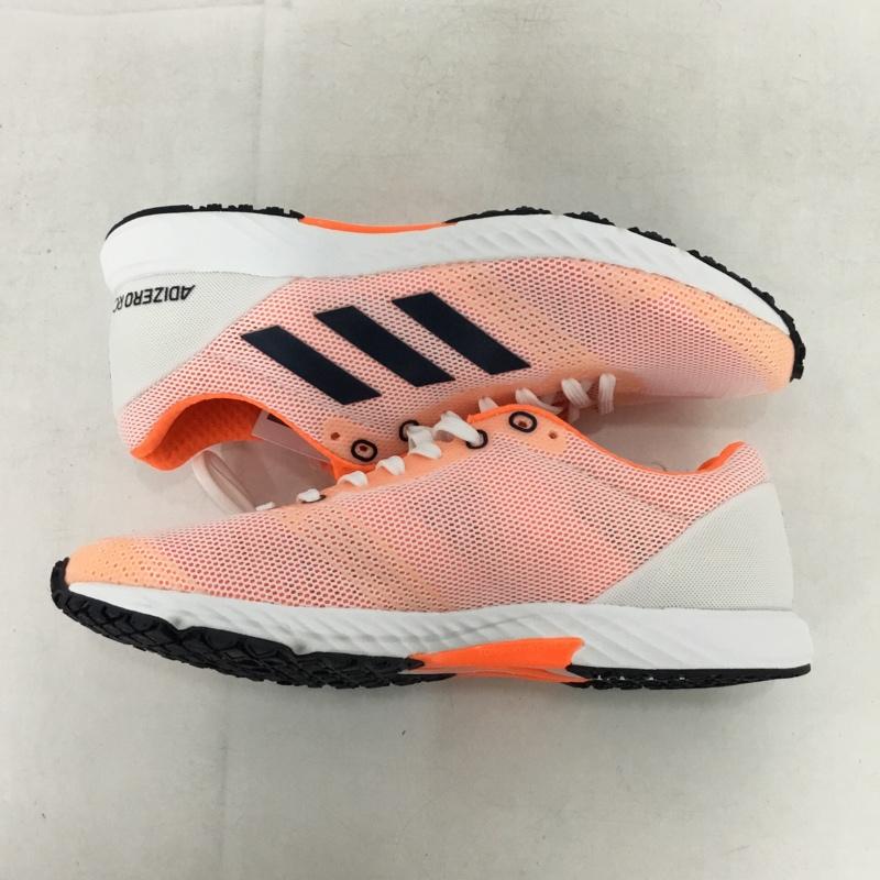アディダス adidas スニーカー スニーカー F34064 adizero rc 23.5cm 箱有 ランニングシューズ 23.5cm ロゴ、文字 橙 / オレンジ / X 白 / ホワイト / X 黒 / ブラック /  レディース USED 古着 中古 10147902