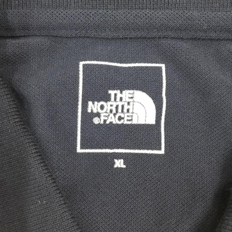 ザノースフェイス THE NORTH FACE ポロシャツ 半袖 nt22232 ポロシャツ ショートスリーブエニーパートポロ 半袖カットソー XL ロゴ、文字 紺 / ネイビー /  メンズ USED 古着 中古 10108383