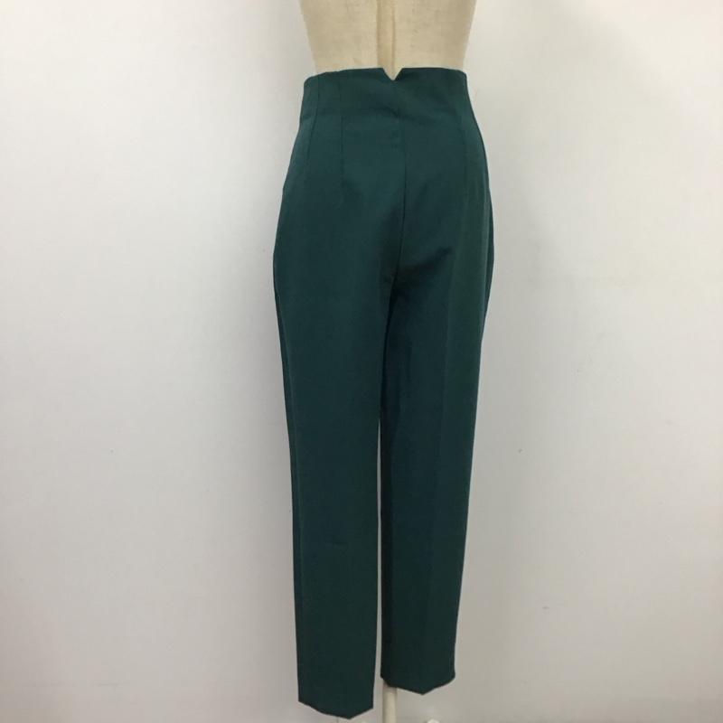 ザラ ZARA パンツ スラックス スラックス ワイドパンツ センタータックパンツ XS 無地 緑 / グリーン /  レディース USED 古着 中古 10118519
