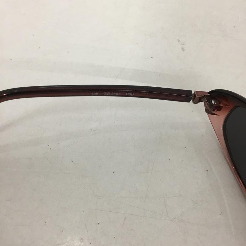 グッチ GUCCI めがね・サングラス サングラス GG2467 オーバル ロゴ、文字 赤 / レッド /  レディース USED 古着 中古 10140030