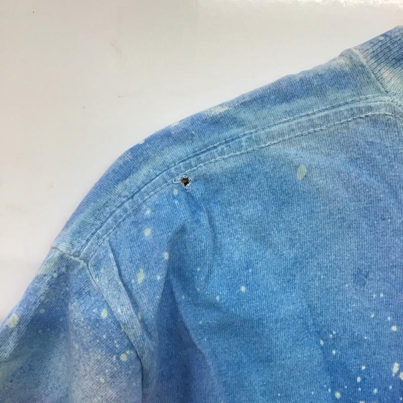 古着 USED Tシャツ 半袖 半袖カットソー プリントTシャツ クルーネックカットソー L プリント 水色 / ライトブルー /  メンズ USED 古着 中古 10147385