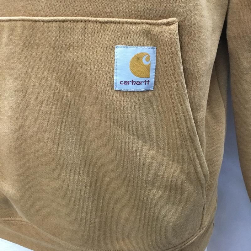 カーハート Carhartt パーカー 長袖 長袖パーカー フード付きパーカー プリントスウェット トレーナー XL ロゴ、文字 茶 / ブラウン /  メンズ USED 古着 中古 10115781
