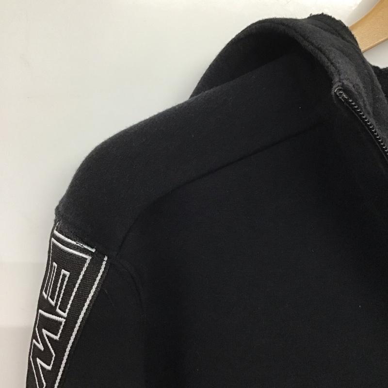 ニューエラ NEW ERA パーカー 長袖 ジップアップパーカー 長袖パーカー カジュアルジャケット M ロゴ、文字 黒 / ブラック /  メンズ USED 古着 中古 10143201