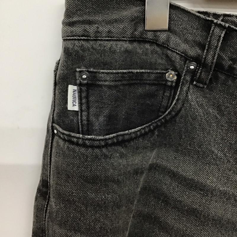 ノーティカ NAUTICA パンツ デニム、ジーンズ デニムパンツ ワイドパンツ カジュアルパンツ L ダメージ加工 ダークグレー / ダークグレー /  メンズ USED 古着 中古 10150765