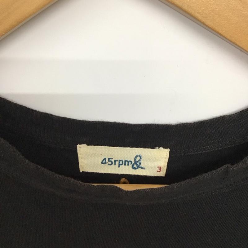 フォーティーファイブアールピーエム 45RPM Tシャツ 半袖 3 無地 黒 / ブラック /  レディース USED 古着 中古 10134588