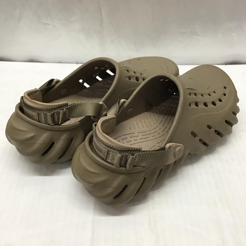 クロックス crocs サンダル サンダル 207937 ECHO CLOG エコー クロッグ M9 ロゴ、文字 茶 / ブラウン /  メンズ USED 古着 中古 10114533