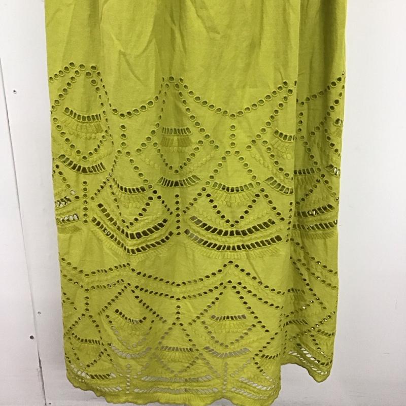 アズールバイマウジー AZUL BY MOUSSY スカート ロングスカート 250CSM31-409D COTTON LACE FLARE MAXI SK タグ付き M 刺繍 薄緑 / ライトグリーン /  レディース USED 古着 中古 10119378