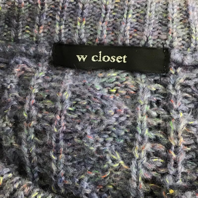 ダブルクローゼット w closet ニット、セーター 長袖 FREE  マルチカラー / マルチカラー /  レディース USED 古着 中古 10121728