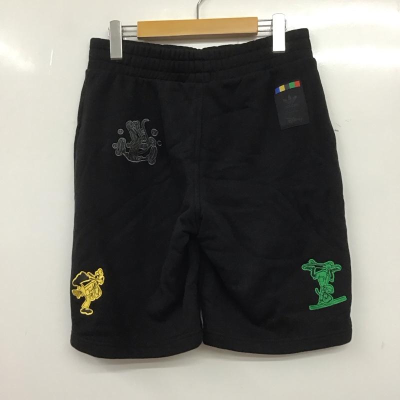 アディダス adidas パンツ ショートパンツ gp6479 ディズニースウェットショーツ ハーフパンツ M ロゴ、文字 黒 / ブラック /  メンズ USED 古着 中古 10139779