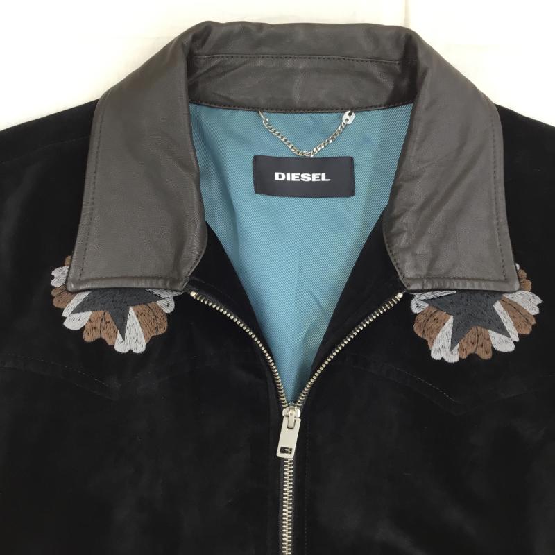ディーゼル DIESEL ジャケット、上着 ジャンパー、ブルゾン ベロアジャケット M 刺繍 黒 / ブラック /  メンズ USED 古着 中古 10138376