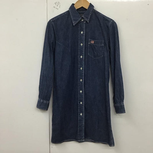 ラルフローレン RALPHLAUREN ワンピース ひざ丈スカート デニムワンピース シャツワンピース S 無地 インディゴ / インディゴ /  レディース USED 古着 中古 10129706