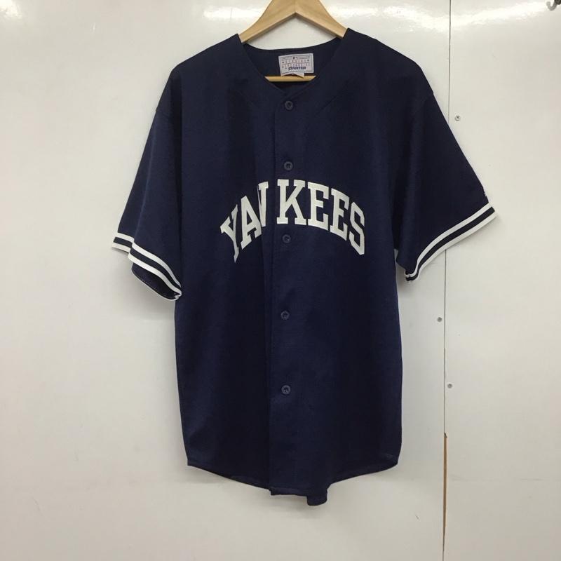 スターター STARTER シャツ、ブラウス 半袖 半袖シャツ スポーツウェア ユニフォーム L ロゴ、文字 紺 / ネイビー /  メンズ USED 古着 中古 10145364