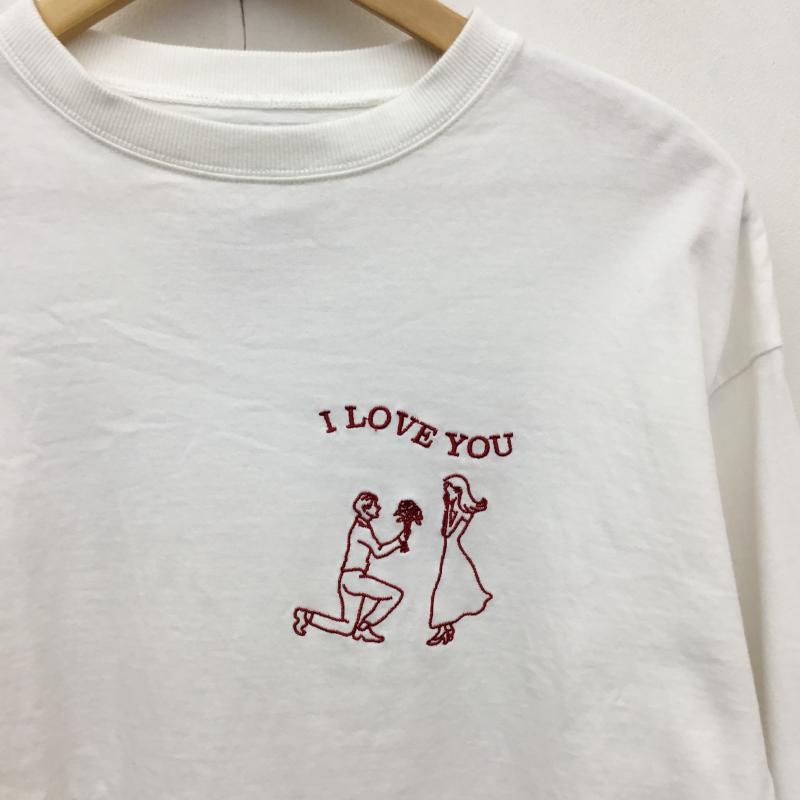 ジュエティ jouetie カットソー 長袖 M 刺繍 X ロゴ、文字 X プリント 白 / ホワイト /  レディース USED 古着 中古 10134785